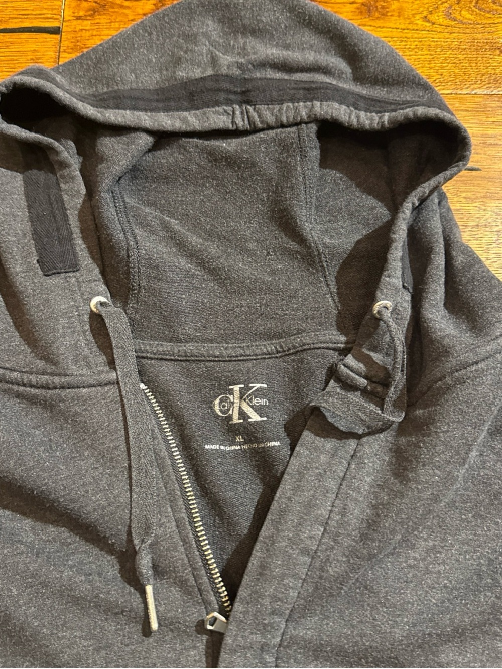 Calvin‎ Klein Black Zip Hoodie with Subtle Logo - Picture 2 of 5